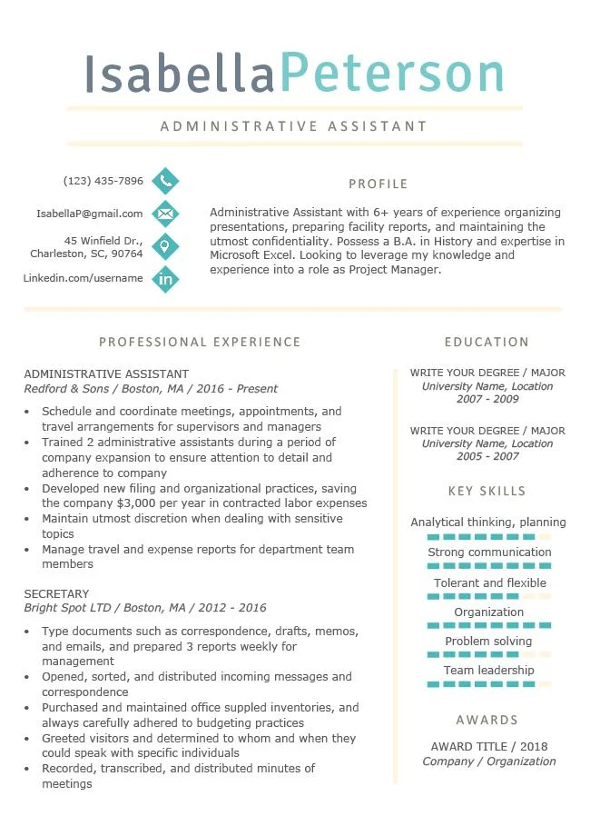 نموذج cv جاهز للتعبئة