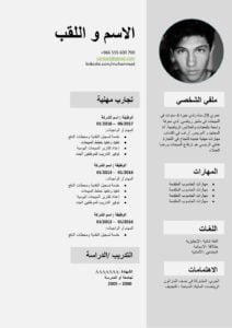نموذج سيرة ذاتية وورد عربي