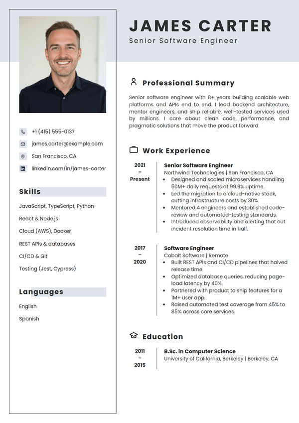 Atelier — CV template