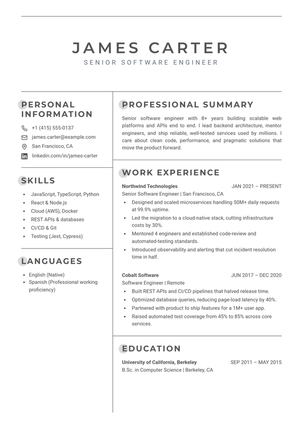 Lattice — CV template
