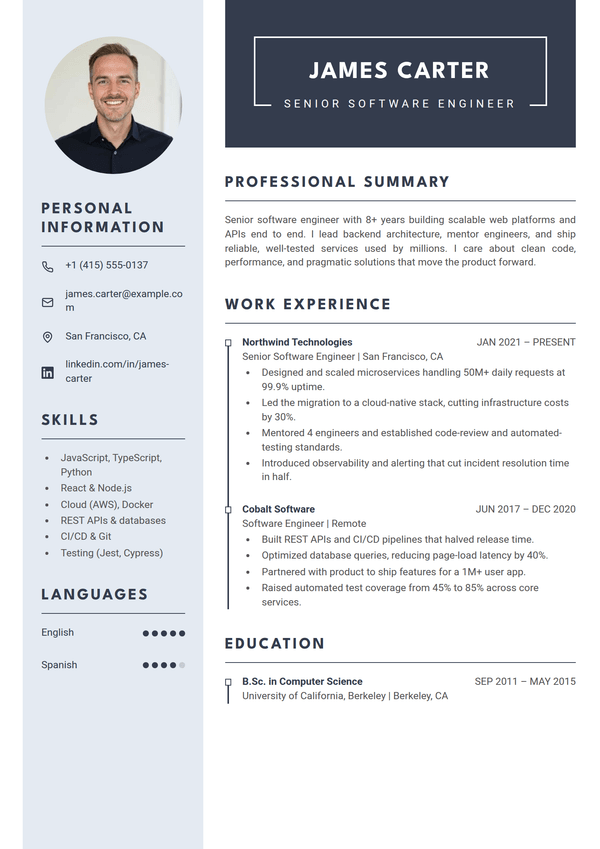 Regent — CV template