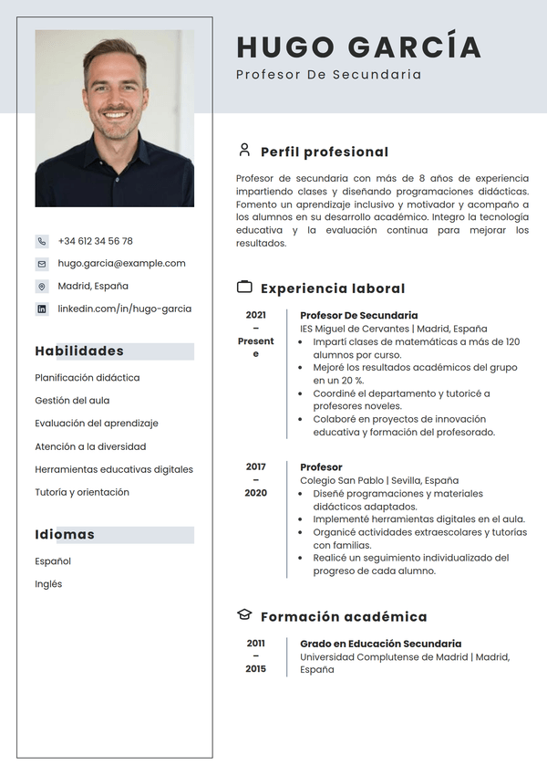 Atelier — plantilla de CV