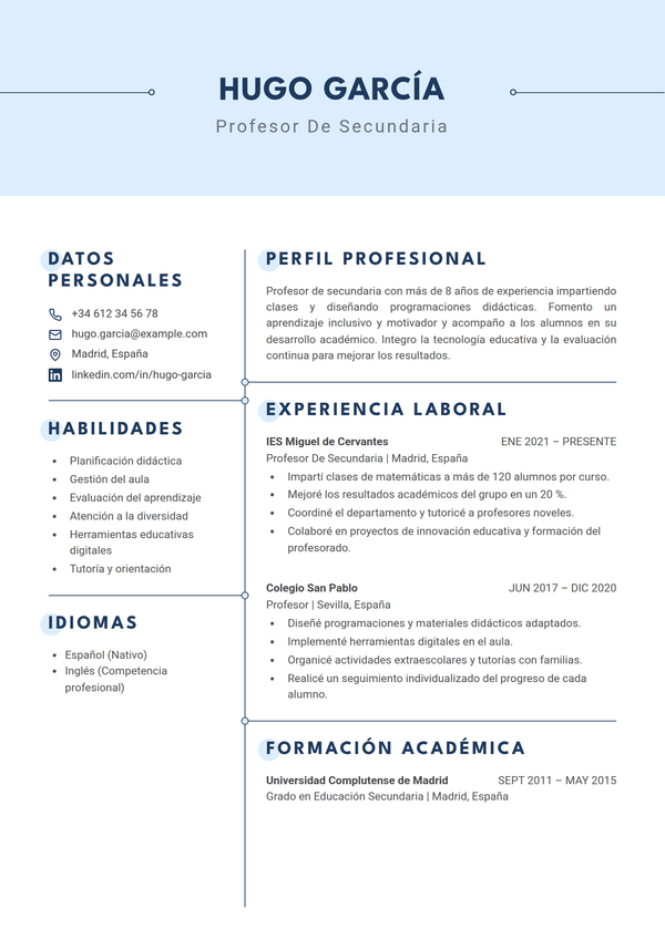 Azure — plantilla de CV