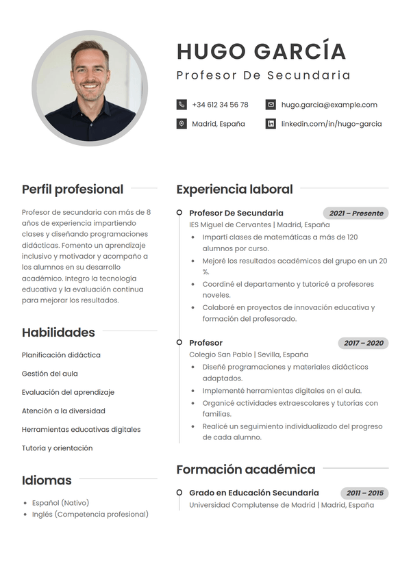 Cadence — plantilla de CV