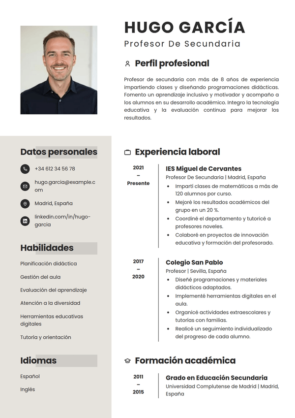 Dune — plantilla de CV