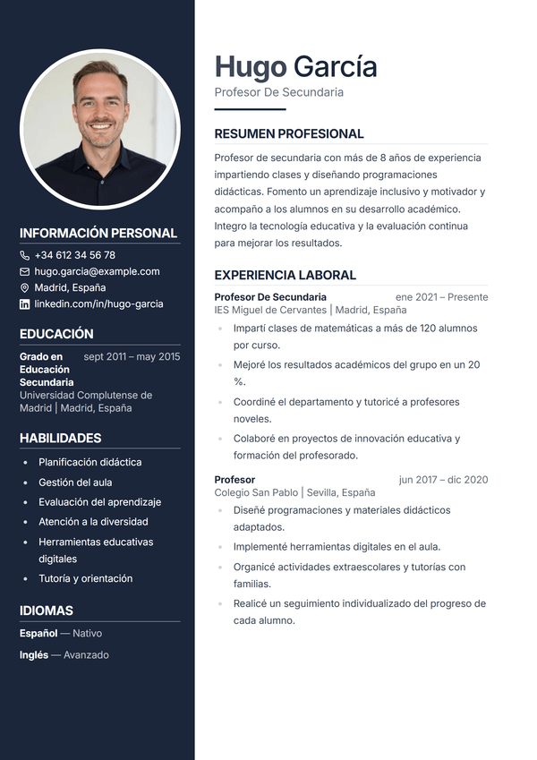 Executive — plantilla de CV
