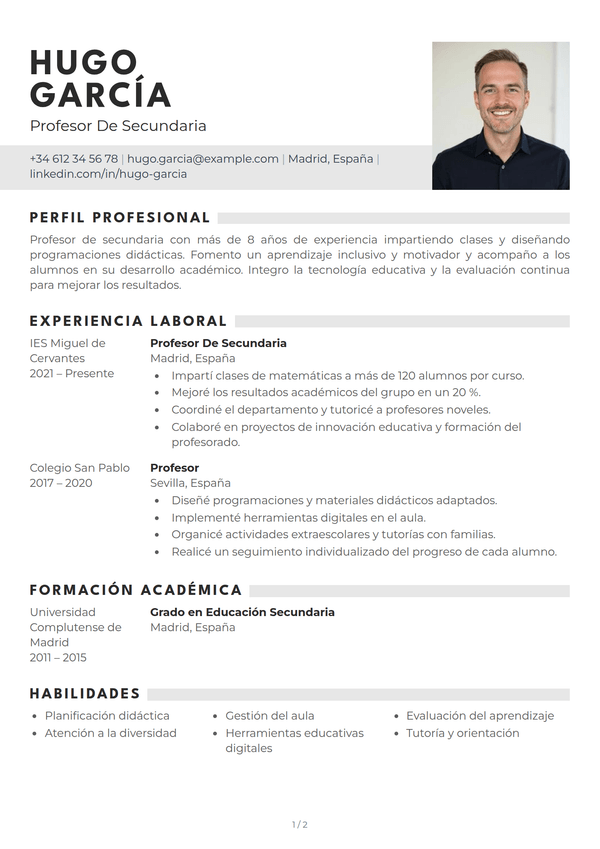 Graphite — plantilla de CV
