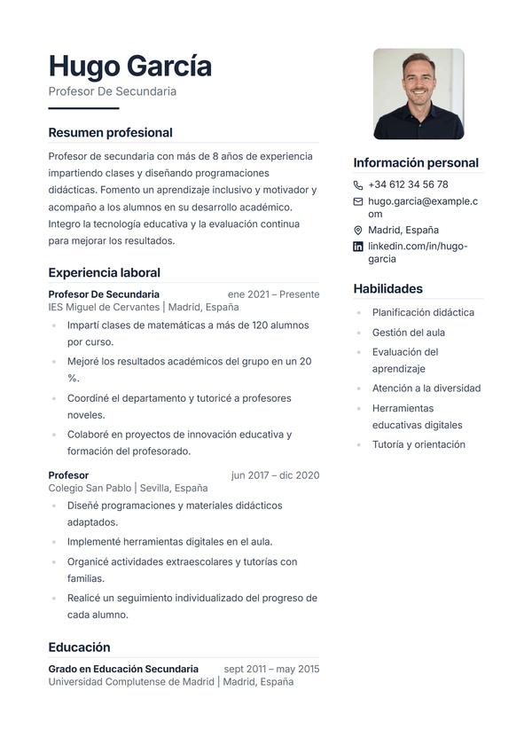 Meridian — plantilla de CV