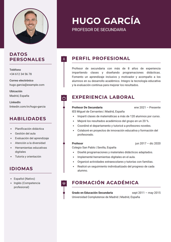 Plum — plantilla de CV
