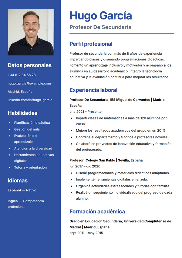 Sapphire — plantilla de CV