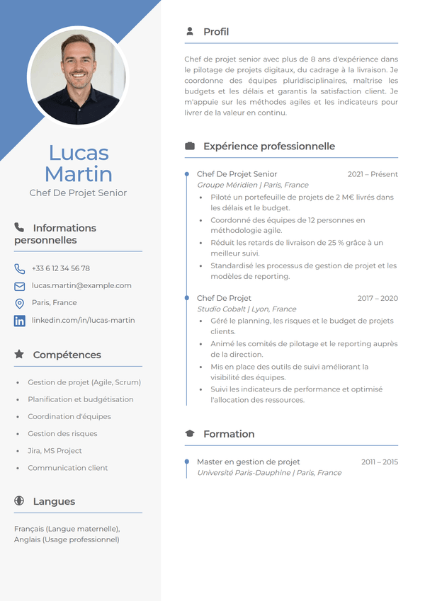 Vista — modèle de CV