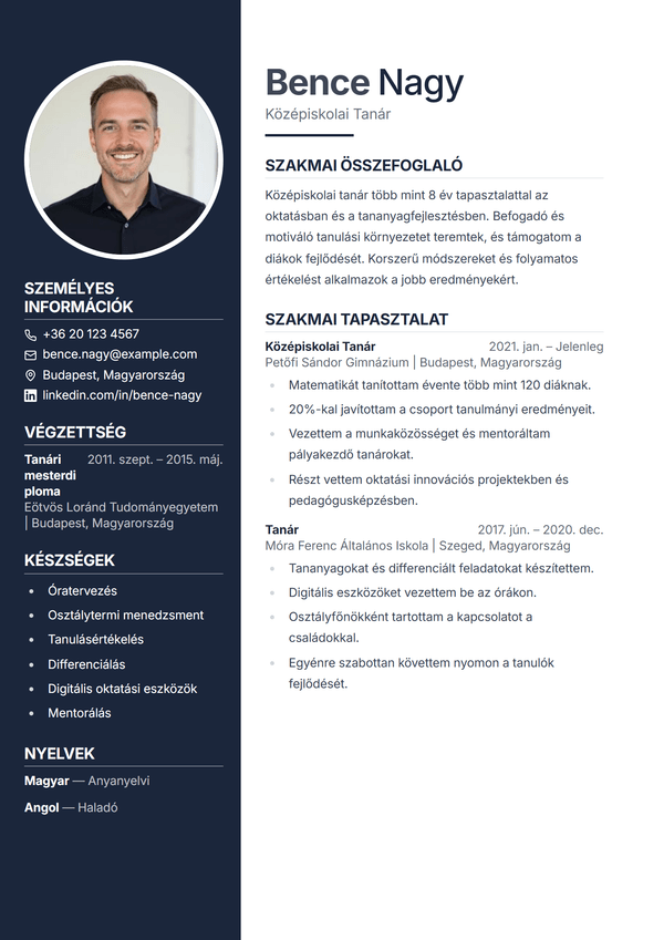 Executive — önéletrajz sablon