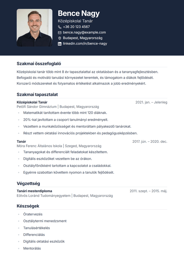Onyx — önéletrajz sablon