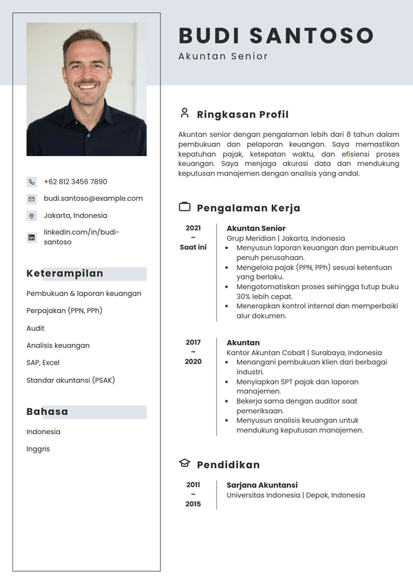 Atelier — templat CV