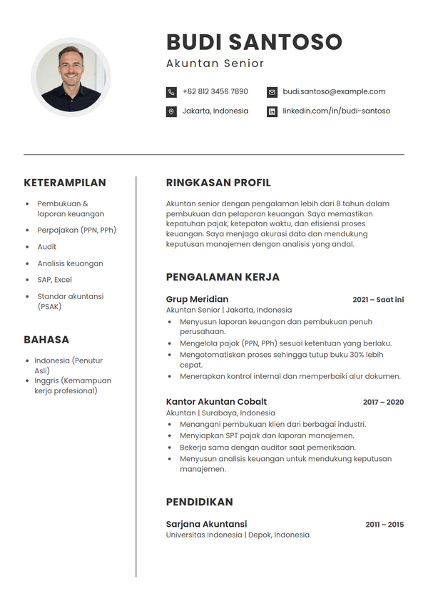 Contour — templat CV