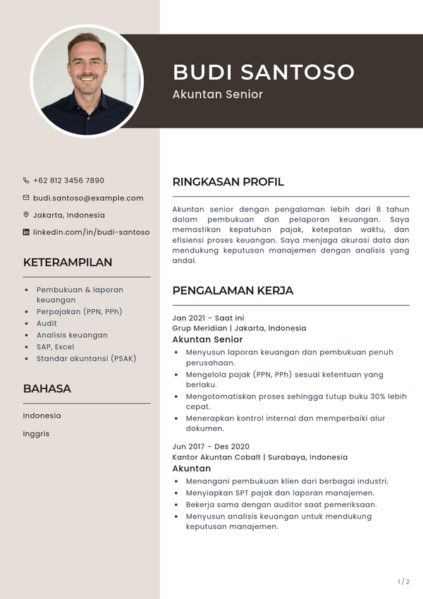 Mocha — templat CV