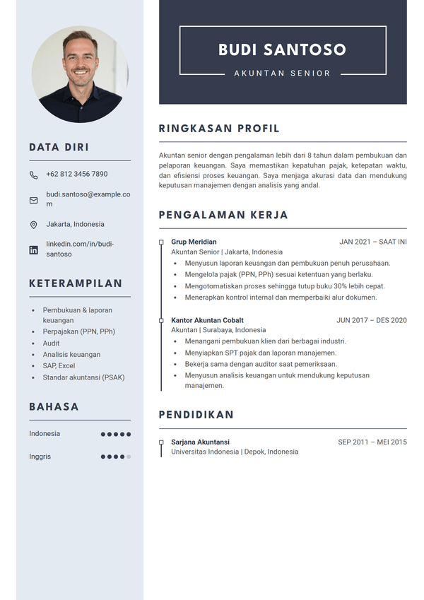 Regent — templat CV