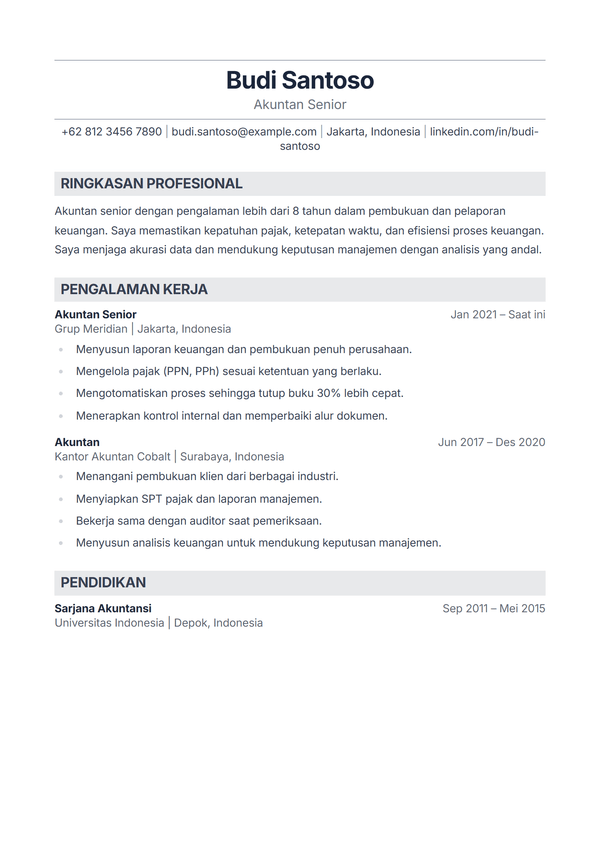 Sterling — templat CV