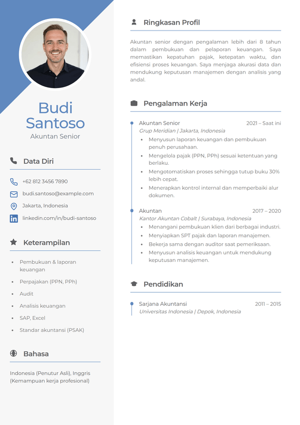 Vista — templat CV
