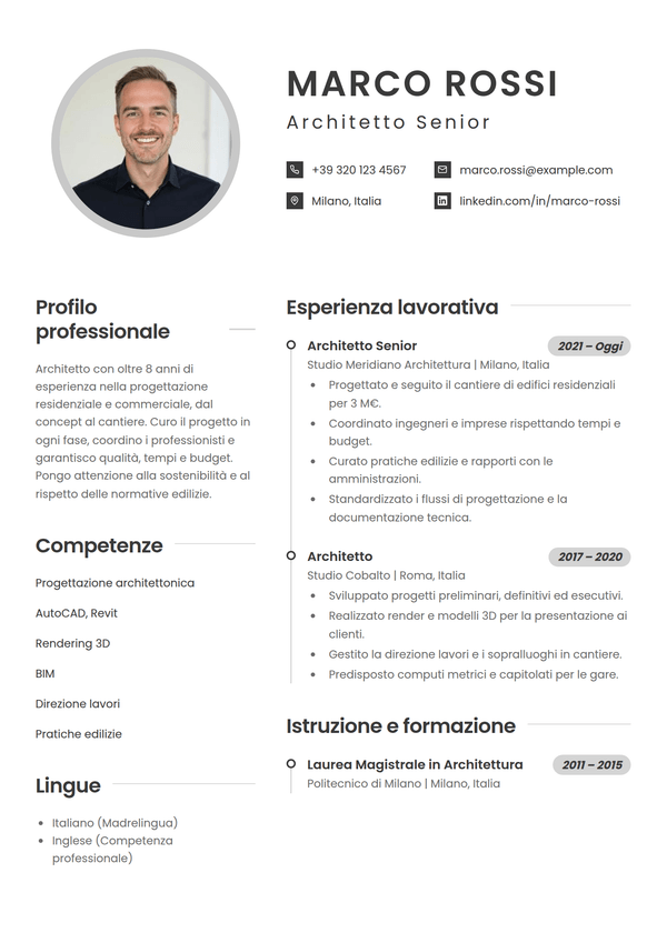 Cadence — modello di CV