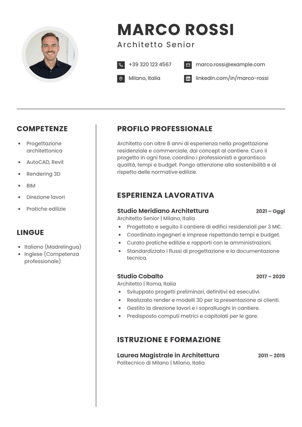 Contour — modello di CV