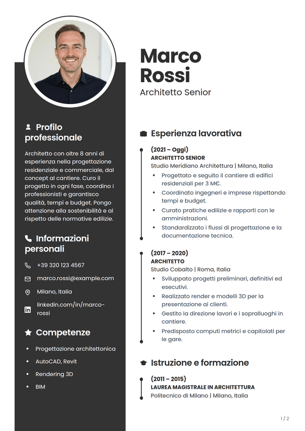 Ebony — modello di CV