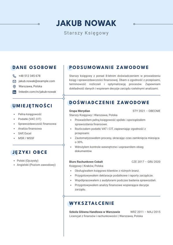 Azure — szablon CV