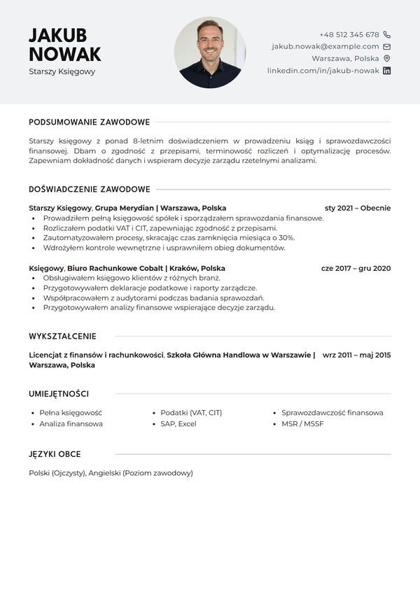 Clarity — szablon CV
