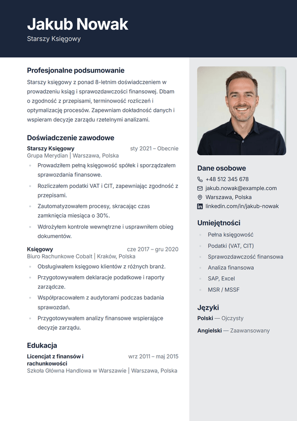 Horizon — szablon CV