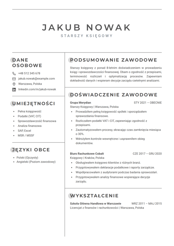 Lattice — szablon CV