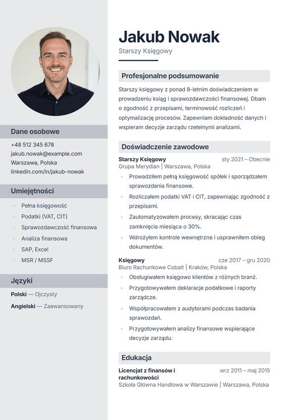 Portrait — szablon CV