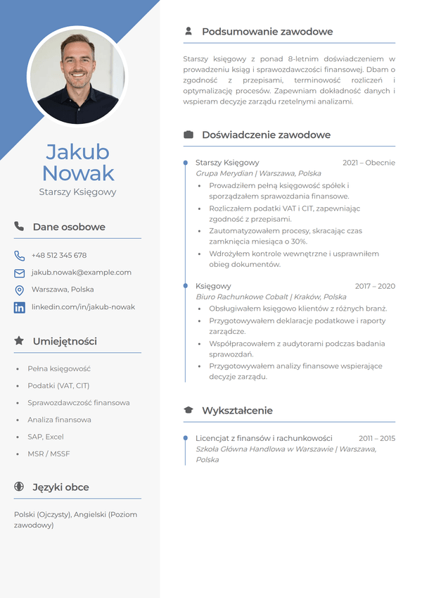 Vista — szablon CV