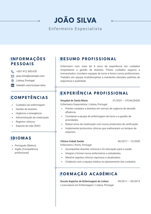 Azure — modelo de currículo