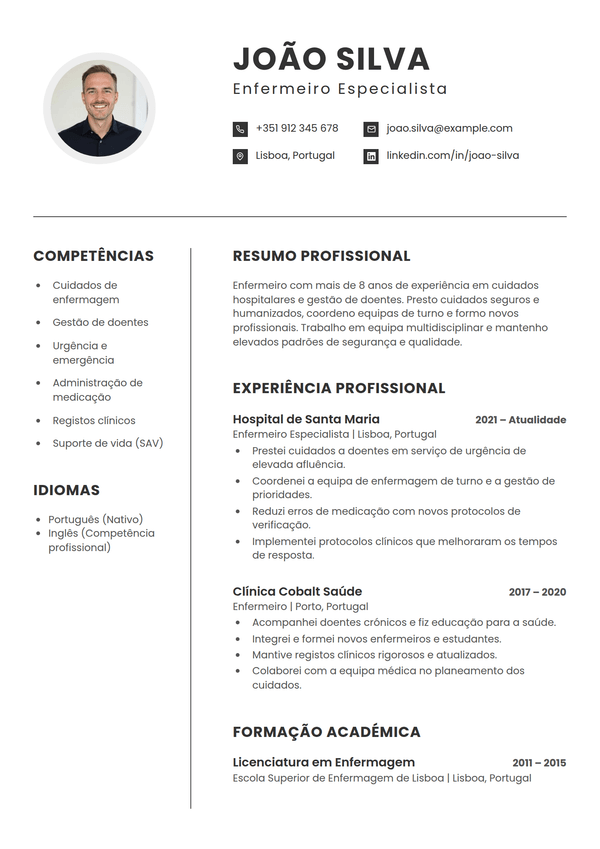 Contour — modelo de currículo