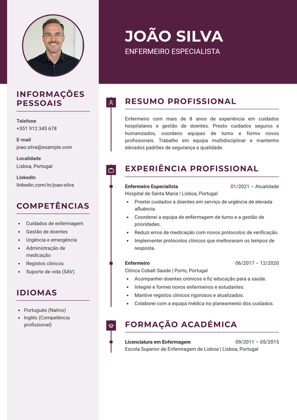 Plum — modelo de currículo
