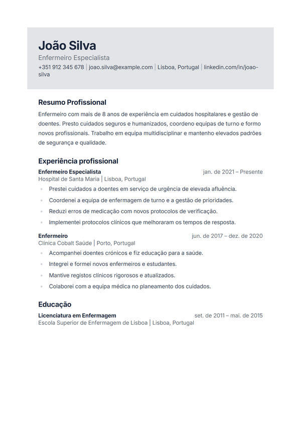 Slate — modelo de currículo