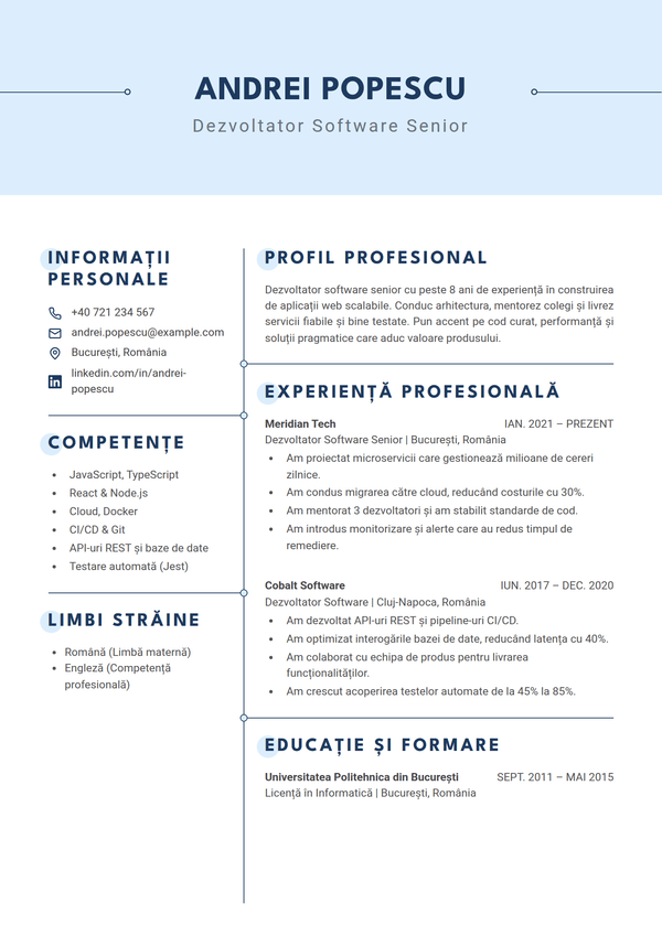 Azure — model de CV