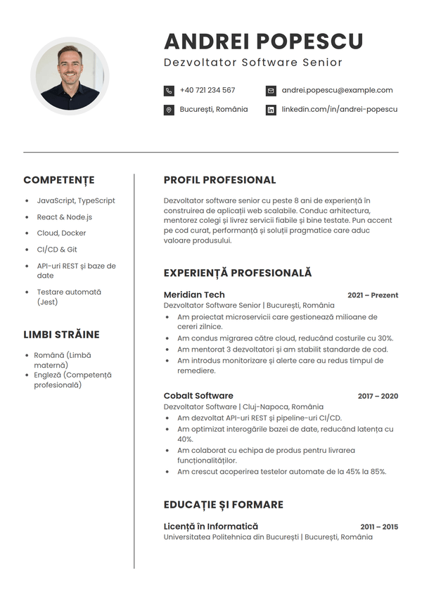 Contour — model de CV