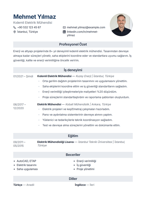 Atlas — CV şablonu