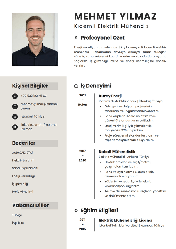 Dune — CV şablonu