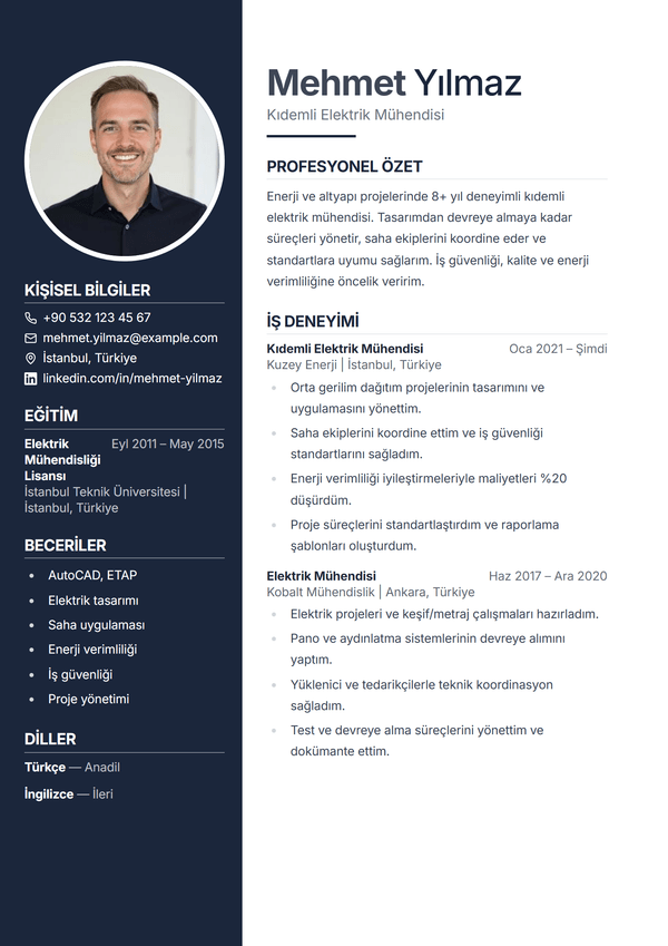 Executive — CV şablonu