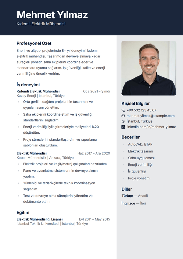 Horizon — CV şablonu