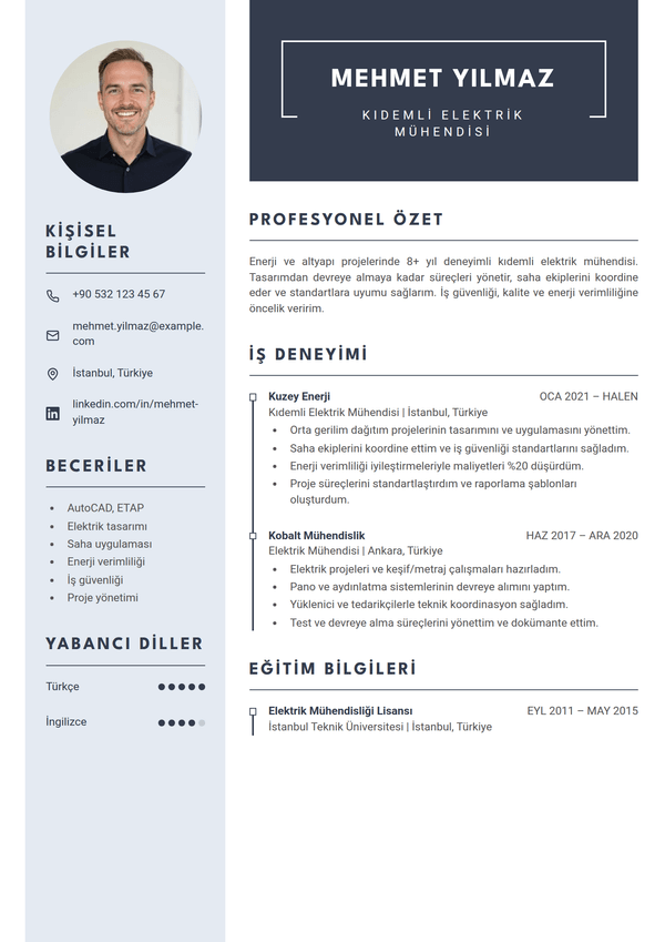 Regent — CV şablonu